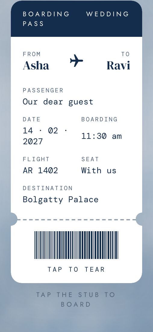 Boarding pass design